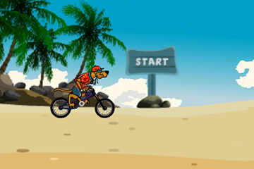 Скуби Ду на велосипеде на пляже / Scooby Doo Beach BMX